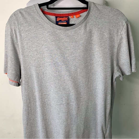 Superdry Men's Classic Grey Crewneck Short Sleeve T-Shirt Size Large - Picture 2 of 14